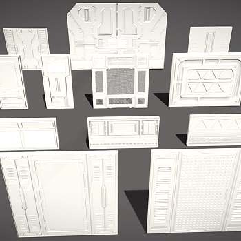 工业风铝扣板3D模型下载